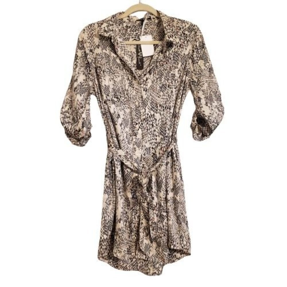 Velvet Heart Snakeskin long sleeve dress dress size S NWT